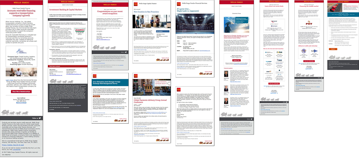Samples of Wells Fargo older emails